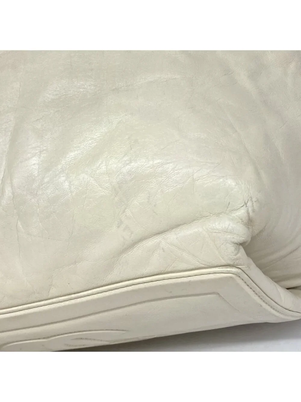 Chanel Tote Coco Cocoon Leather Ivory Silver